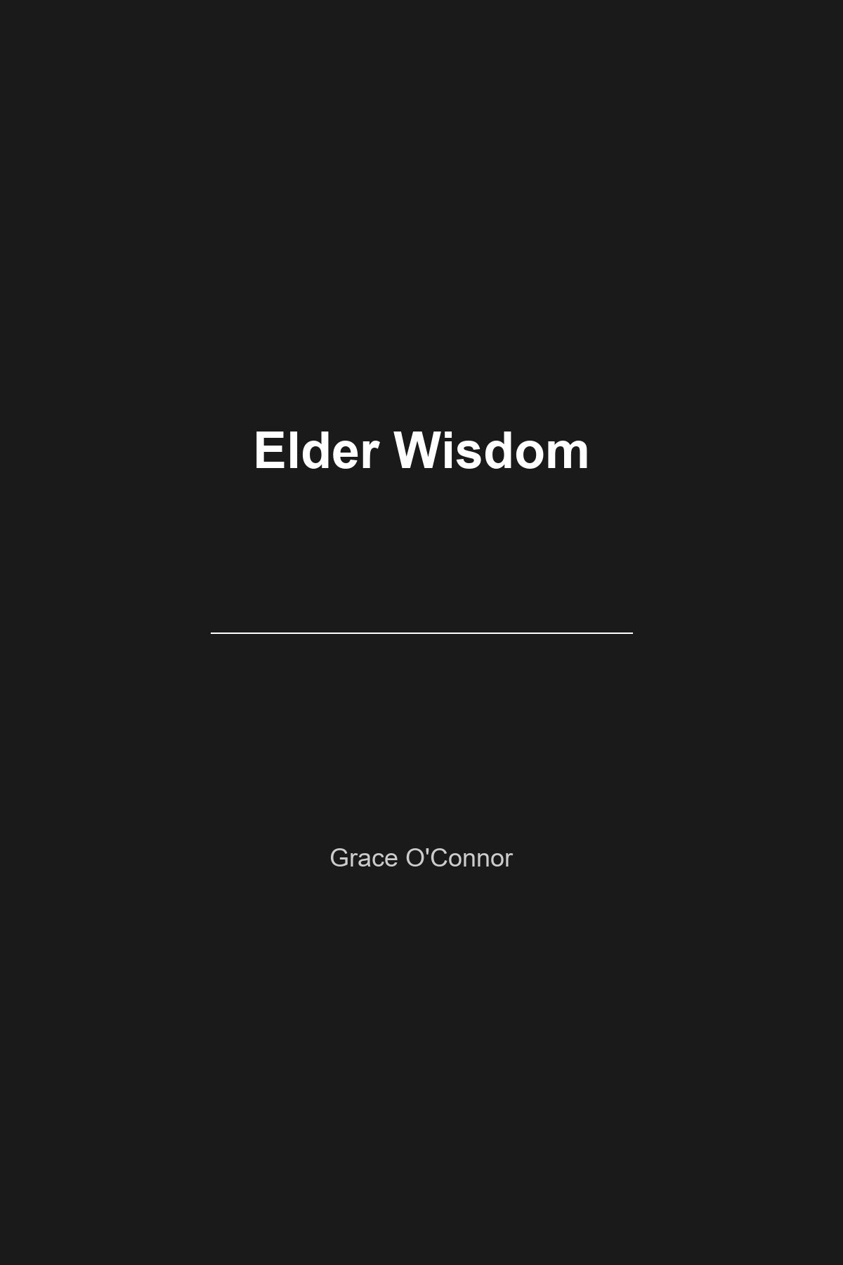 Elder Wisdom book cover