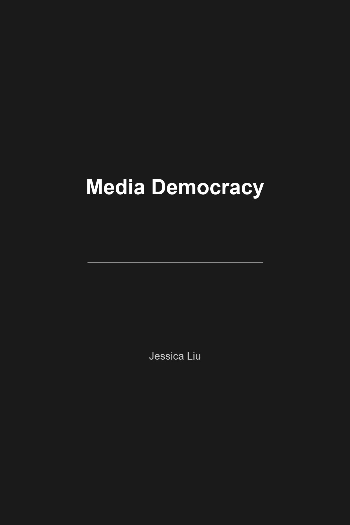 Media Democracy book cover