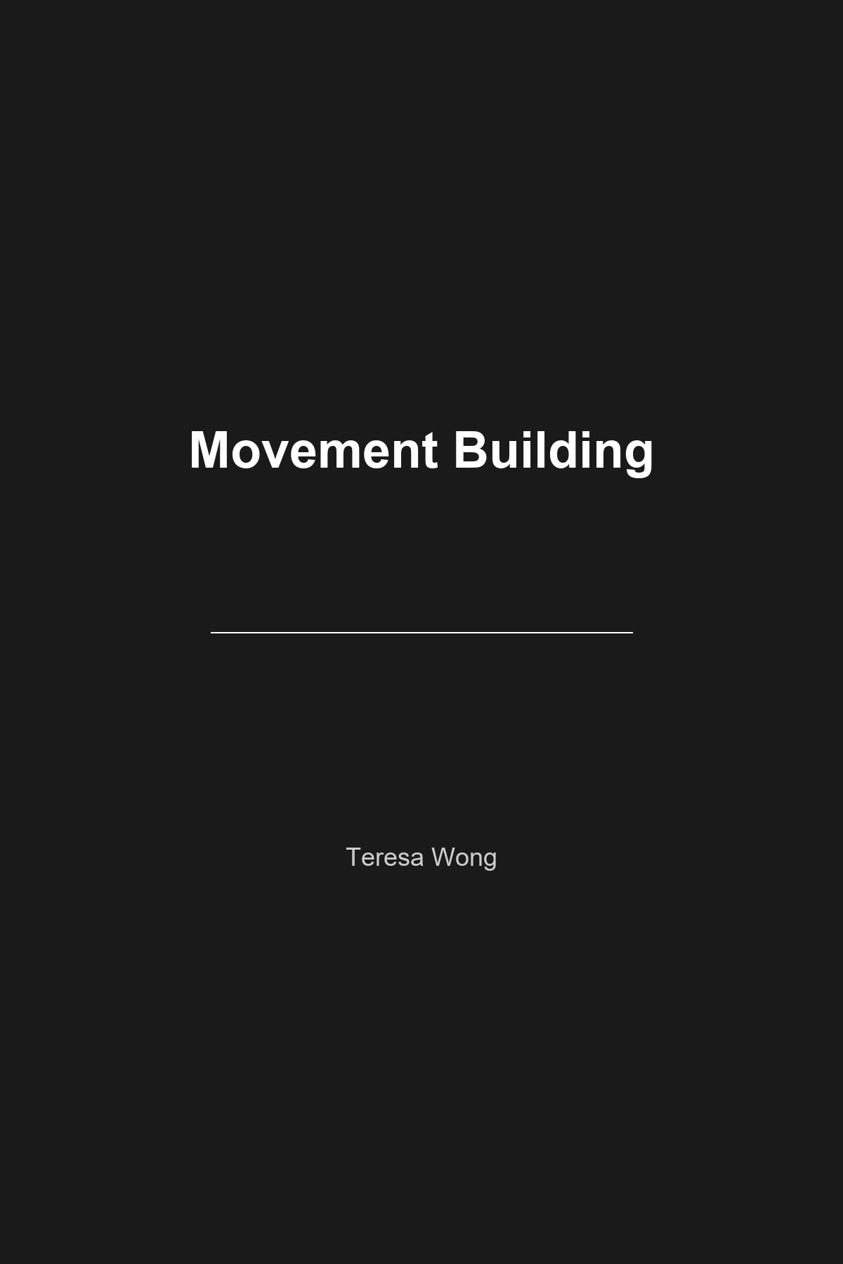 Movement Building book cover