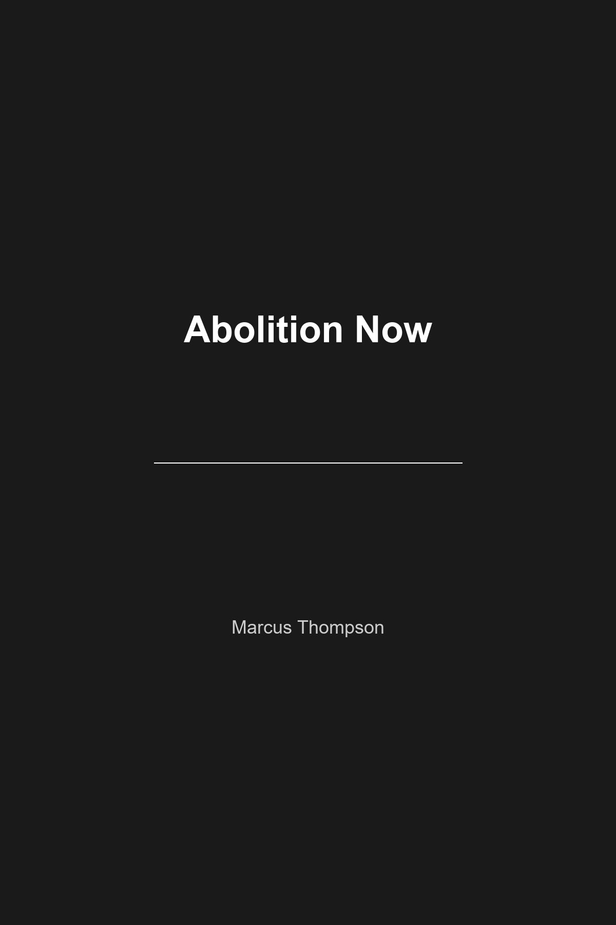 Abolition Now book cover