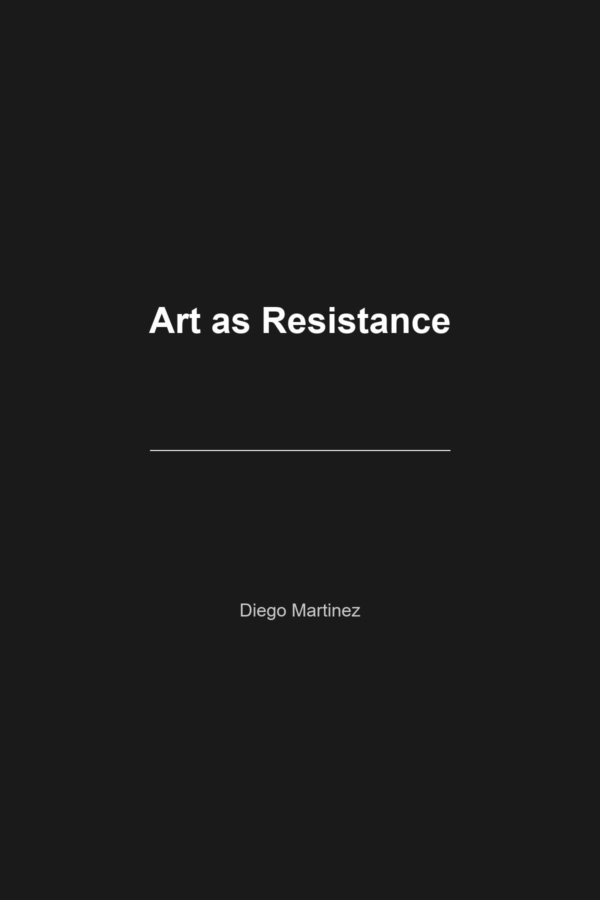 Art as Resistance book cover