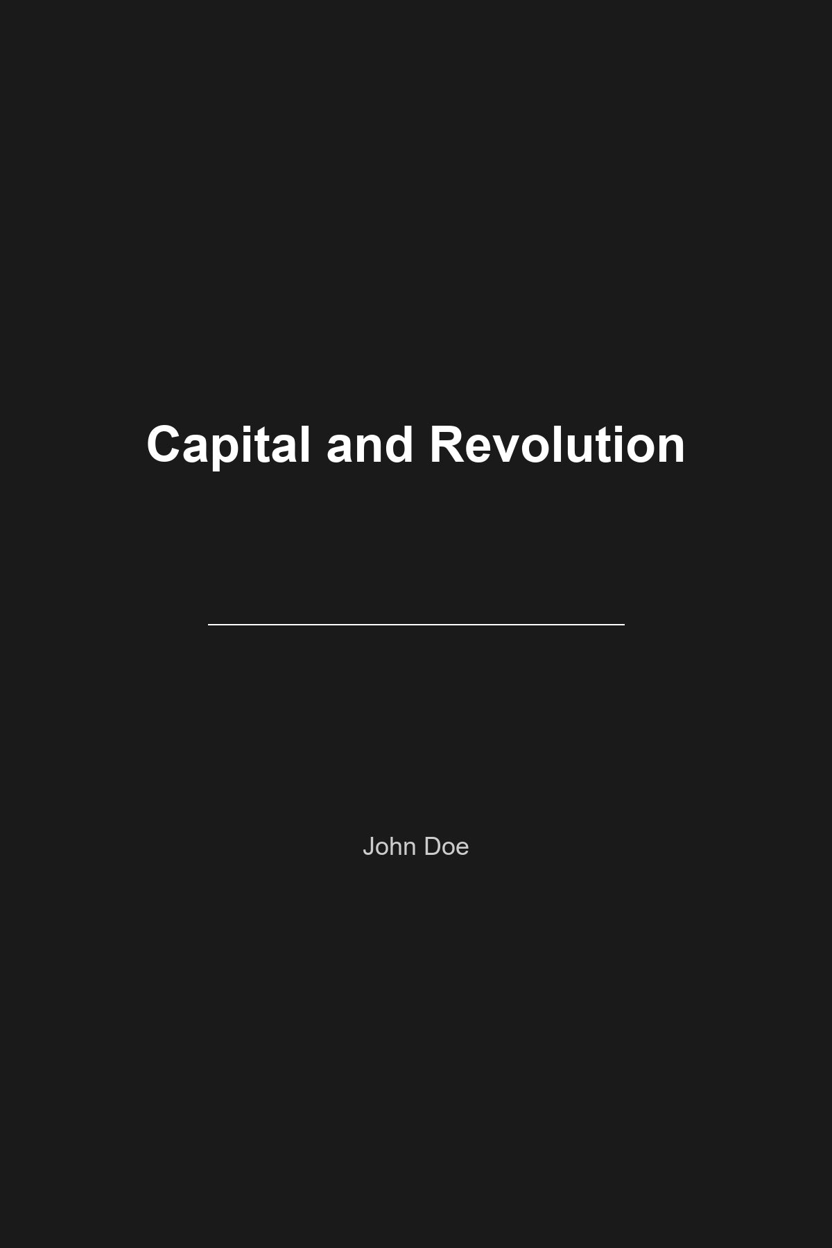 Capital and Revolution book cover