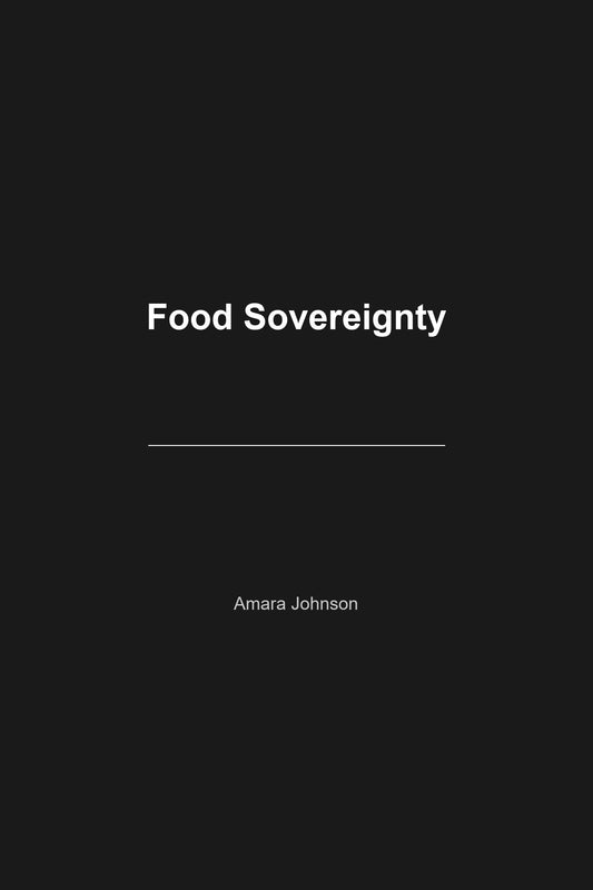 Food Sovereignty book cover