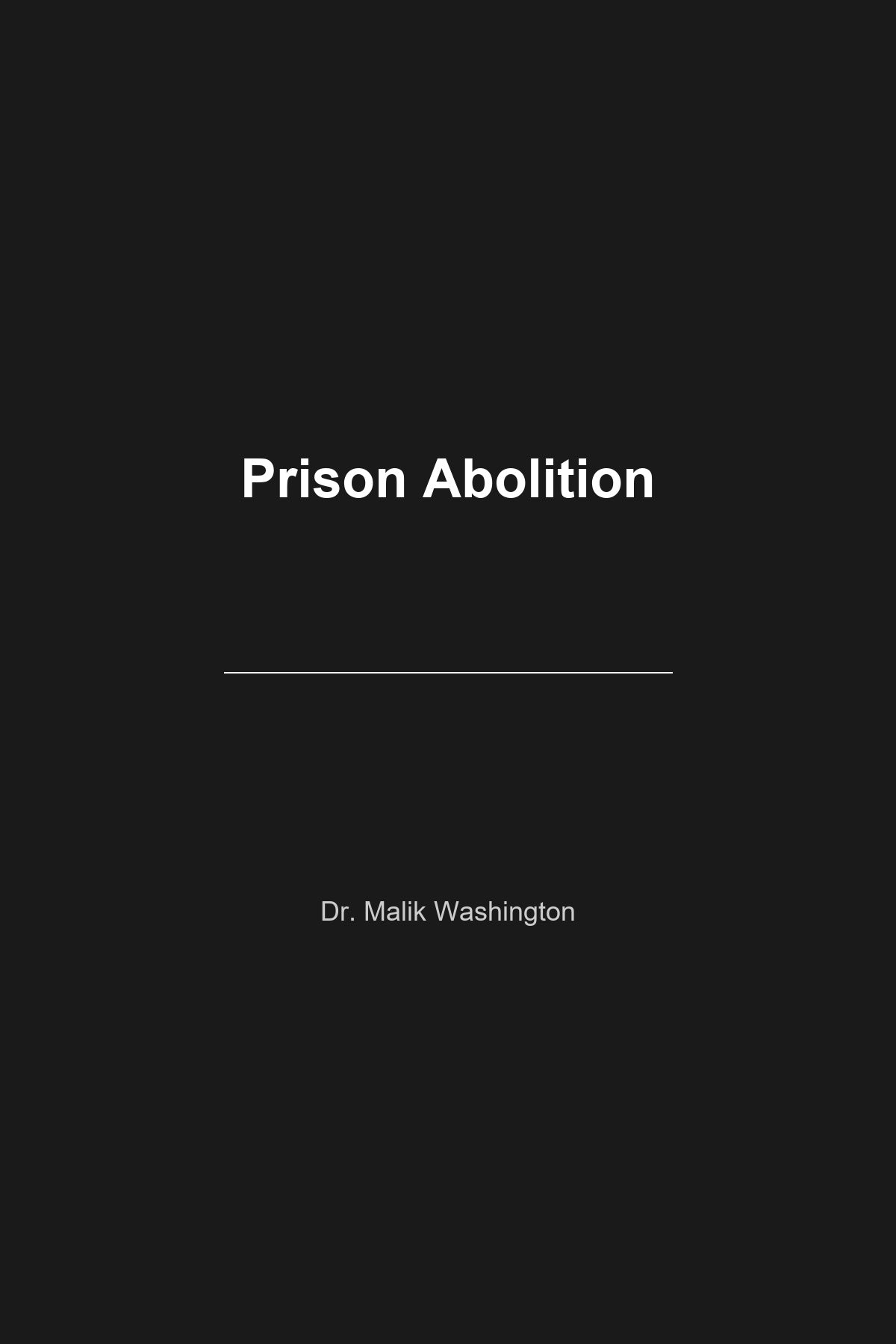 Prison Abolition book cover