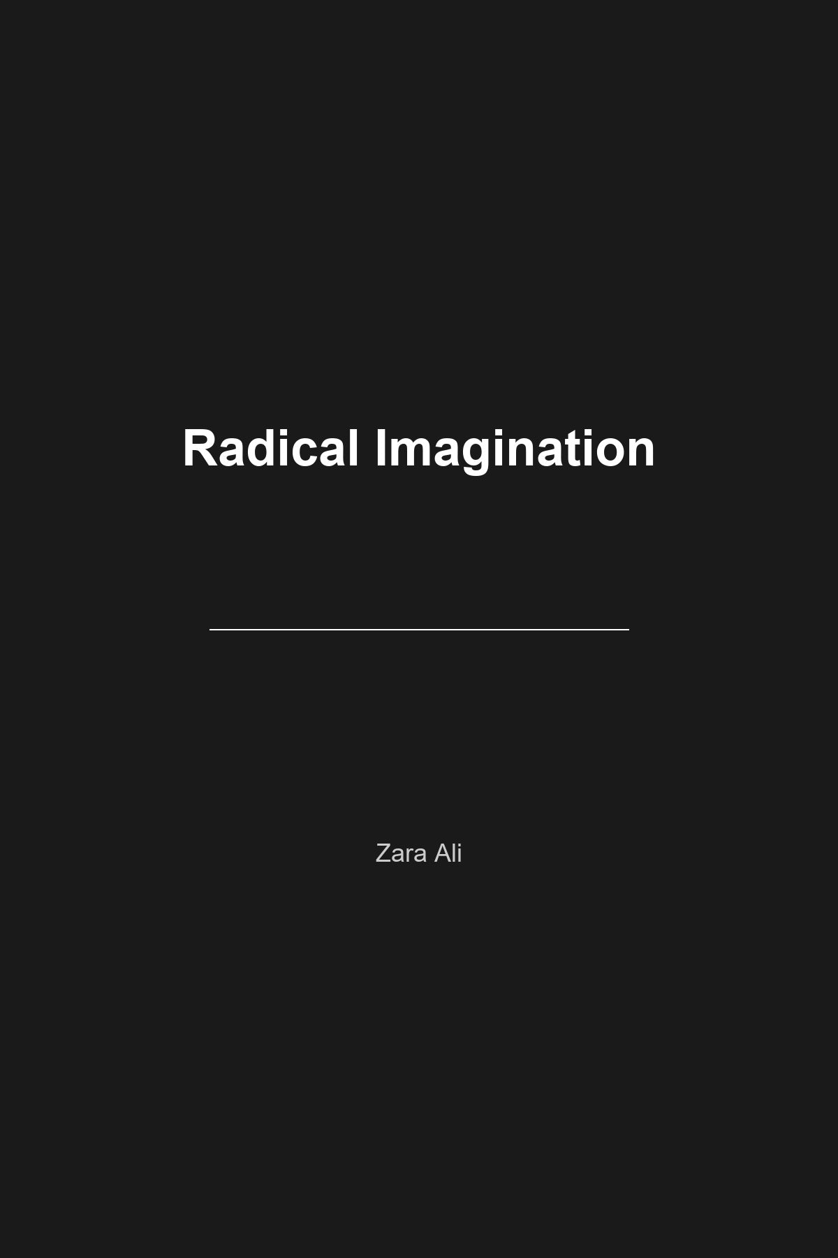 Radical Imagination book cover