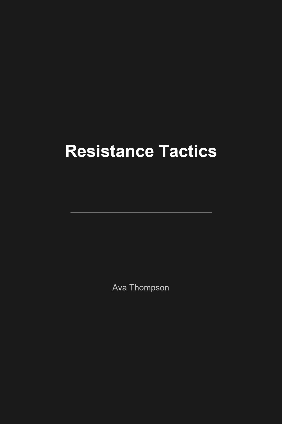 Resistance Tactics book cover