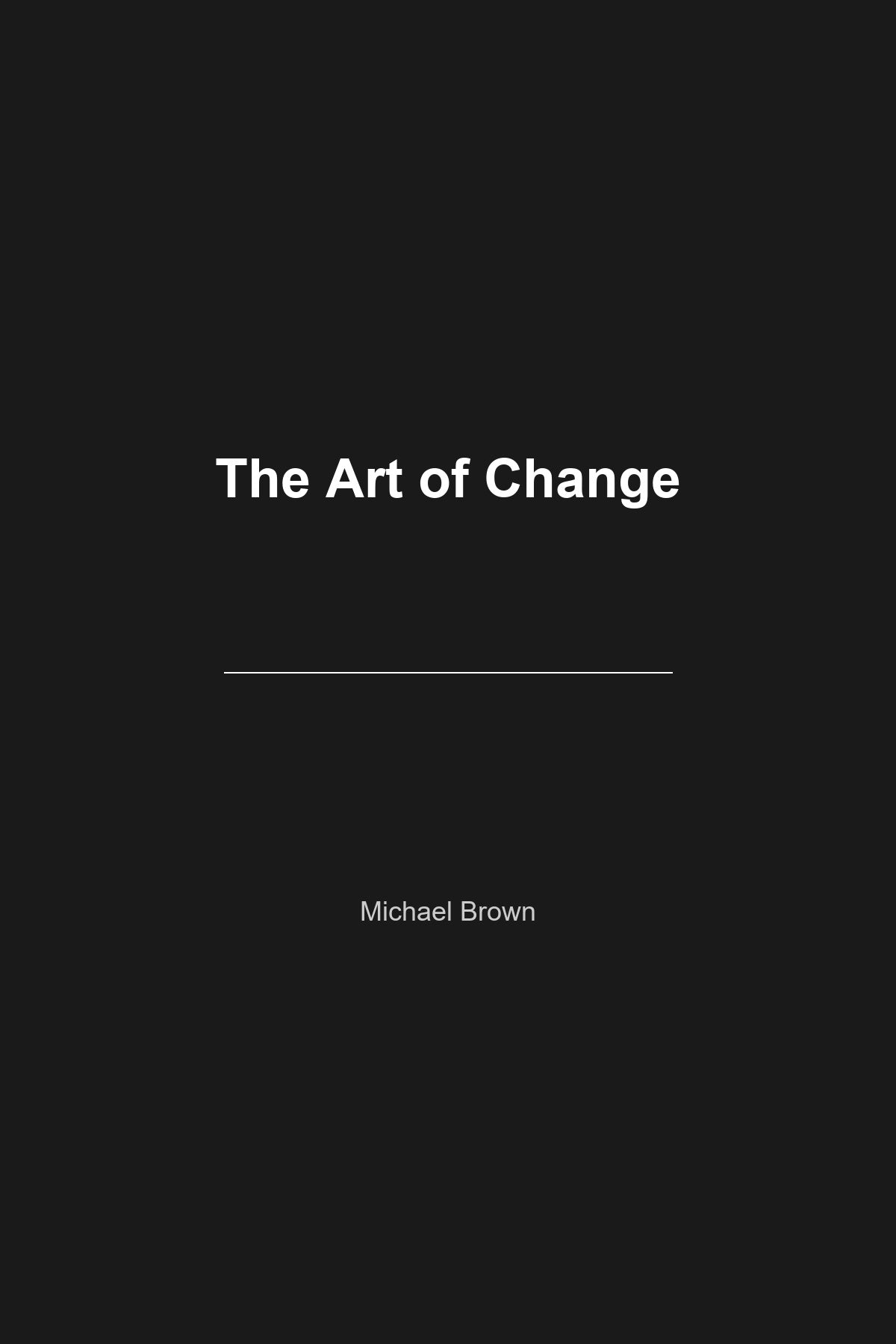The Art of Change book cover