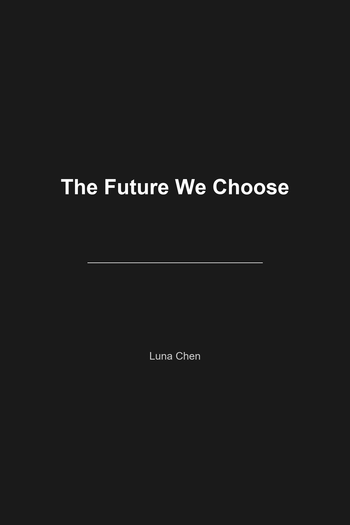 The Future We Choose book cover