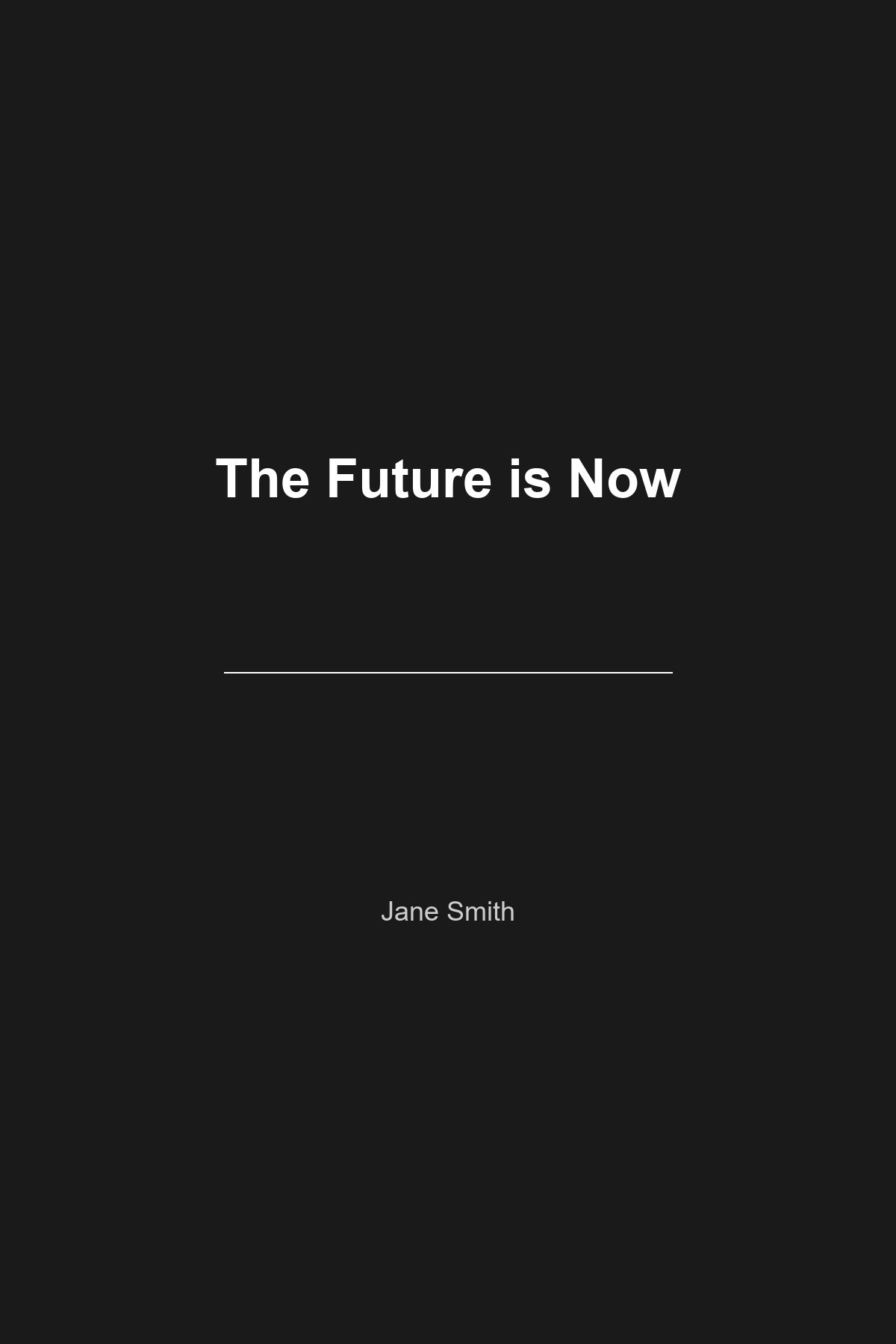 The Future is Now book cover