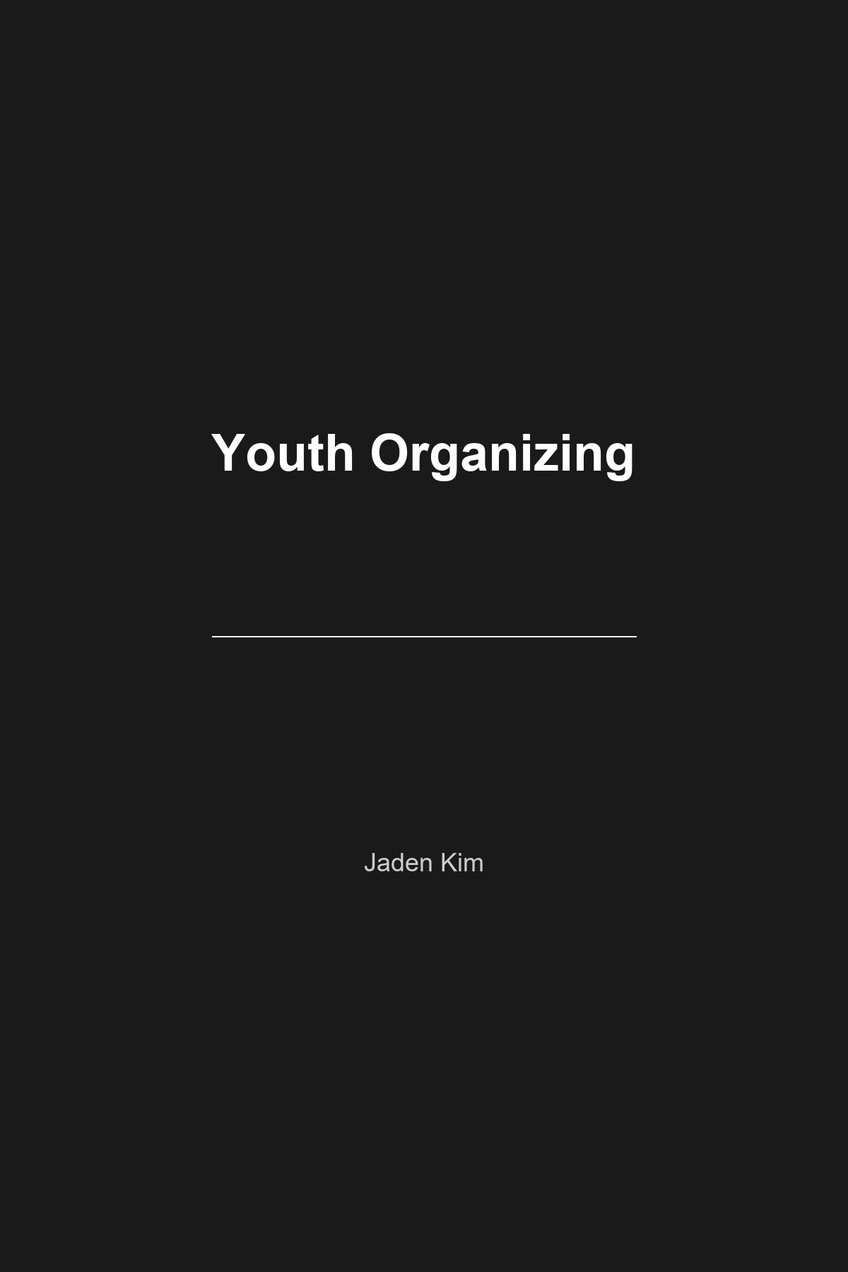 Youth Organizing book cover